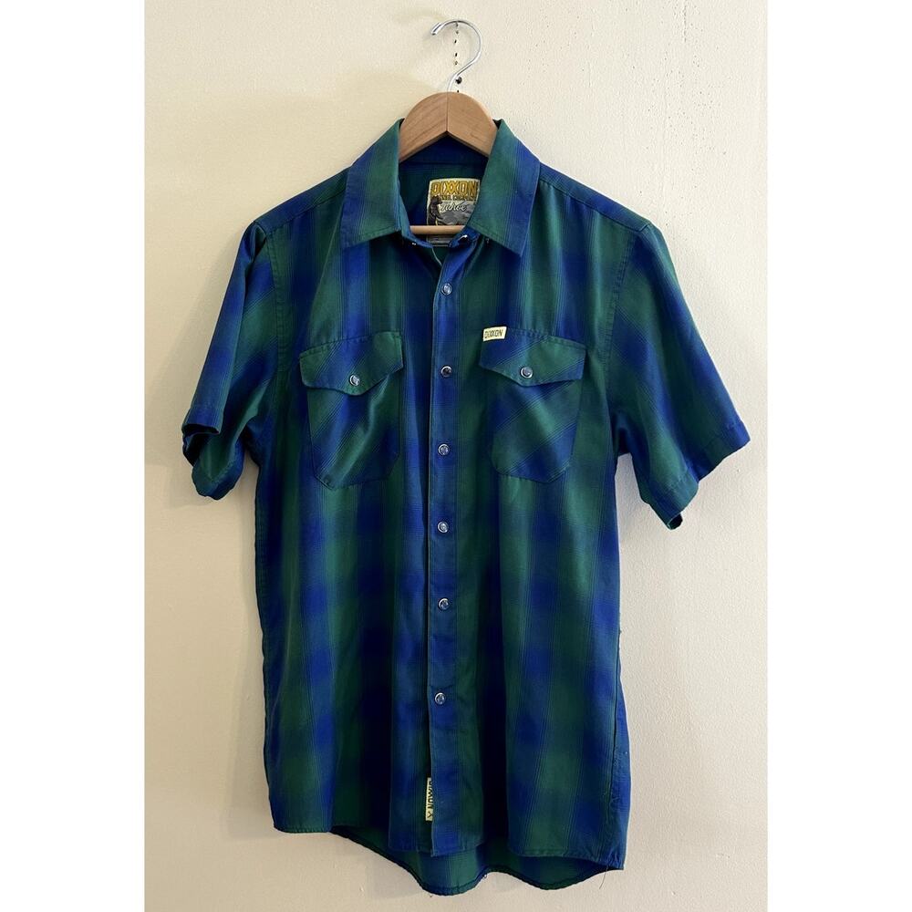 Green Blue Dixxon Flannel Company Tahoe Short-sleeve Pearl-snap Button-up Small